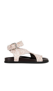 Jeffrey Campbell Hvar Sandals in Beige | Beige Cream Brown Dots Platform Sandals for Women