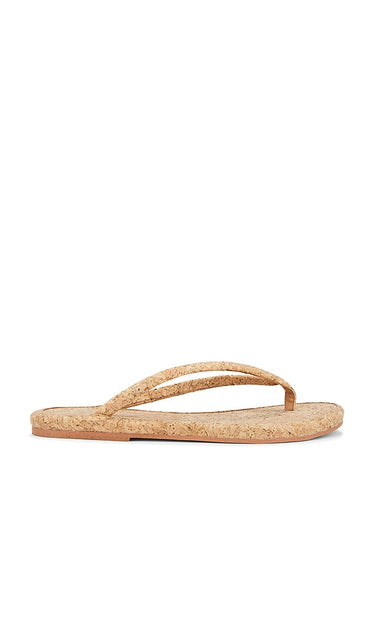 Jeffrey Campbell Jia Slippers in Brown | Cork Flip Flop Sandals for Women