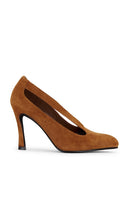 Jeffrey Campbell Managed Pump in Tan | Dark Tan Suede Pump Heels for Women