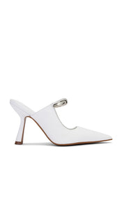 Jeffrey Campbell Mindful Pump in White | White Silver Pump Heels for Women