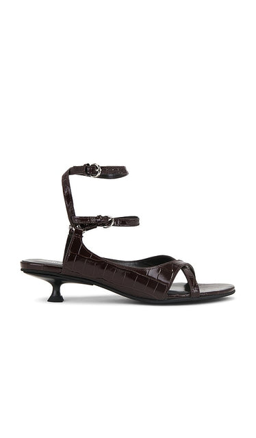 Jeffrey Campbell Mistie Sandals in Chocolate | Brown Open Toe Heels for Women