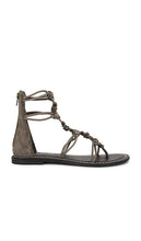 Jeffrey Campbell Origins Gladiators in Olive | Khaki Suede Combo Flat Sandals for Women