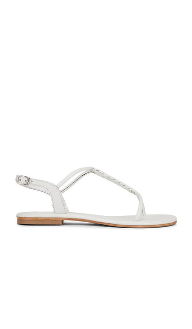Jeffrey Campbell Roped in Sandals in White | White Flat Sandals for Women