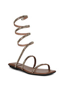 Jeffrey Campbell Slinked Sandals in Metallic Bronze, brown