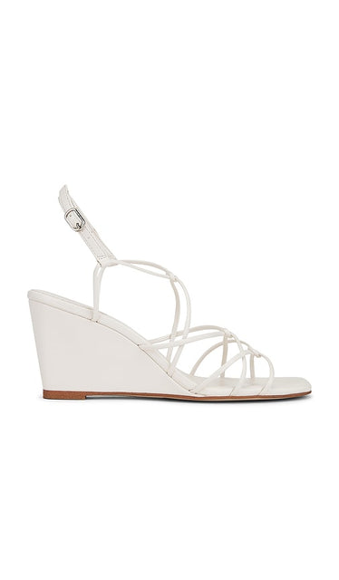 Jeffrey Campbell Socialz Platforms in White | Ivory Open Toe Wedges for Women