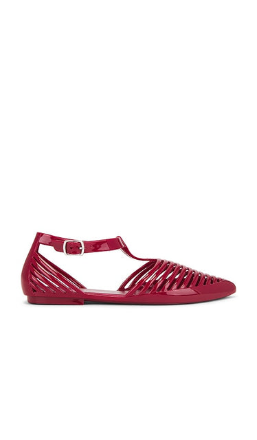 Jeffrey Campbell Squeaky Flats in Red | Red Cherry Mary Jane Flats for Women