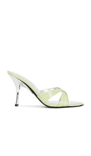 Jeffrey Campbell Symone Sandal in Mint | Light Green Croco Silver Heeled Sandals for Women