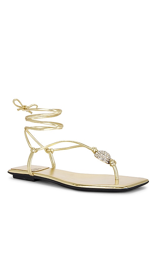 Jeffrey Campbell Weekend Sandal in Metallic Gold