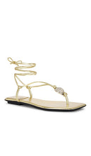 Jeffrey Campbell Weekend Sandal in Metallic Gold