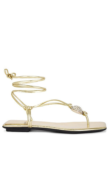 Jeffrey Campbell Weekend Sandal in Metallic Gold - Sandale de week-end Jeffrey Campbell en or métallisé - Jeffrey Campbell 金属金色周末凉鞋 - Jeffrey Campbell Weekend Sandale in Metallic-Gold - Jeffrey Campbell 위켄드 샌들 메탈릭 골드 소재 - Sandalo da weekend Jeffrey Campbell in oro metallizzato