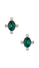 Jennifer Behr Alice Stud Earrings in Green