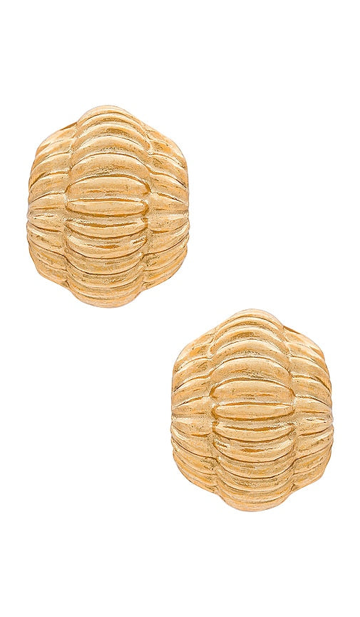 Jennifer Behr Damaris Stud Earrings in Metallic Gold