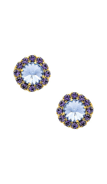 Jennifer Behr Dominique Stud Earring in Blue