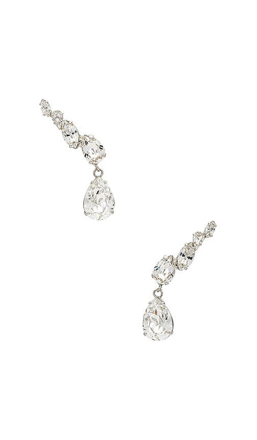 Jennifer Behr Roxie Earrings in Metallic Silver