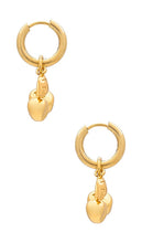 Jenny Bird Cherry Huggies in Metallic Gold