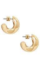 Jenny Bird Chunky Doune Hoop Earrings in Metallic Gold