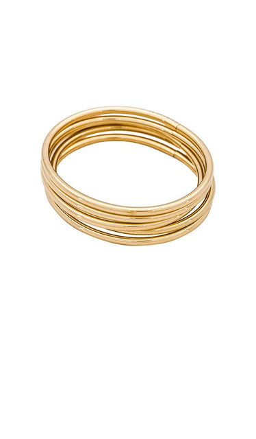 Jenny Bird Dane Bangle Set in Metallic Gold