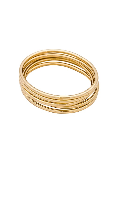 Jenny Bird Dane Bangle Set in Metallic Gold