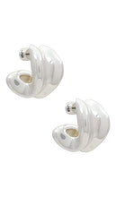 Jenny Bird Doune Chunky Hoop in Metallic Silver