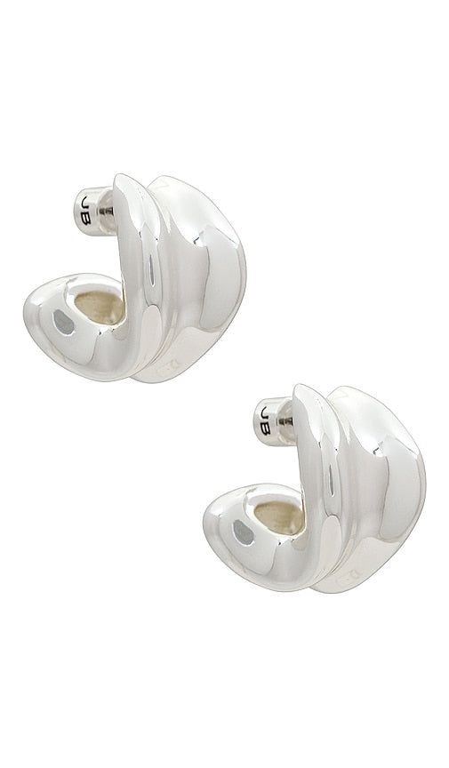 Jenny Bird Doune Chunky Hoop in Metallic Silver