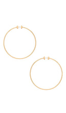 Jenny Bird Icon Large Hoop Earrings in Metallic Gold