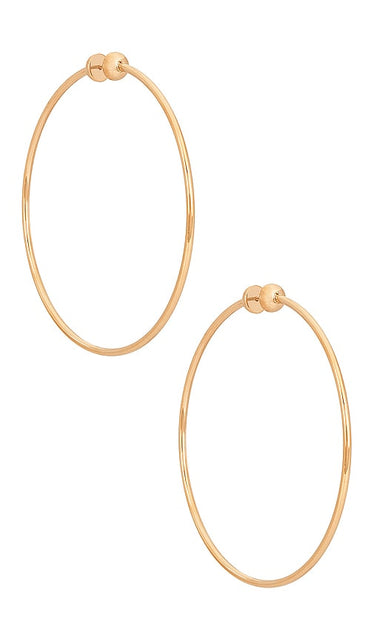 Jenny Bird Icon Large Hoop Earrings in Metallic Gold