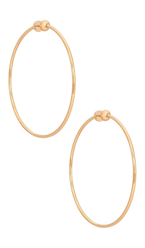 Jenny Bird Icon Large Hoop Earrings in Metallic Gold
