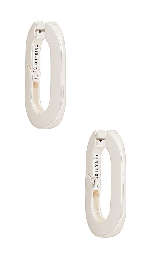 Jenny Bird Mega U-Link Earrings in Metallic Silver
