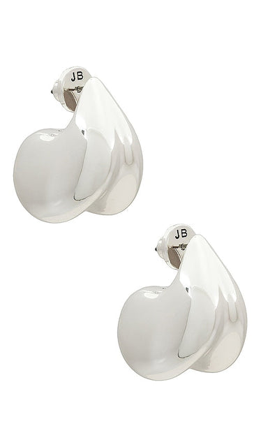 Jenny Bird Nouveaux Puff Earrings in Metallic Silver