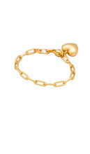 Jenny Bird Puffy Heart Bracelet in Metallic Gold