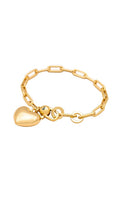 Jenny Bird Puffy Heart Bracelet in Metallic Gold