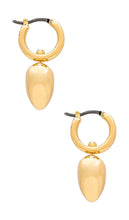 Jenny Bird Puffy Heart Huggies in Metallic Gold