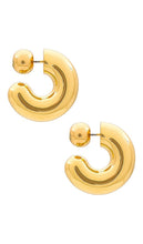 Jenny Bird Tome Large Hoops in Metallic Gold