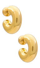 Jenny Bird Tome Large Hoops in Metallic Gold