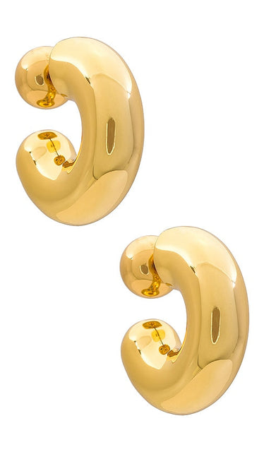 Jenny Bird Tome Large Hoops in Metallic Gold
