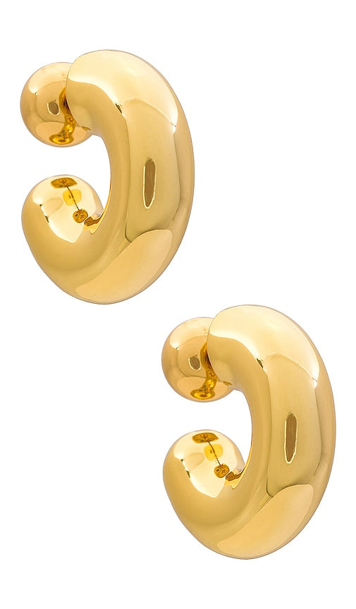 Jenny Bird Tome Large Hoops in Metallic Gold