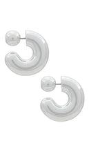 Jenny Bird Tome Large Hoops in Metallic Silver