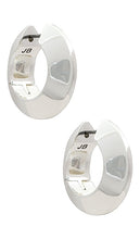 Jenny Bird Wide Hinged Hoop in Metallic Silver