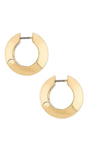 Jenny Bird Wide Hinged Hoops Earrings in Metallic Gold