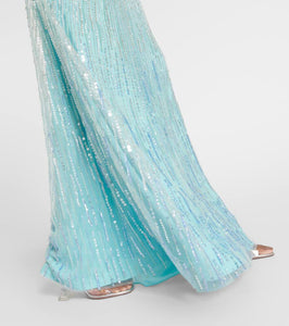 Jenny Packham Coralia caped embellished gown