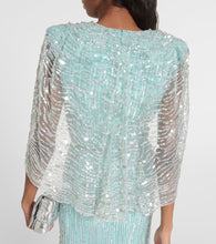 Jenny Packham Coralia caped embellished gown