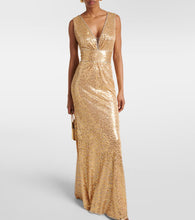 Jenny Packham Cygnet sequined ruched gown