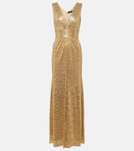 Jenny Packham Cygnet sequined ruched gown