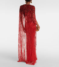Jenny Packham Gold Rush sequined caped gown