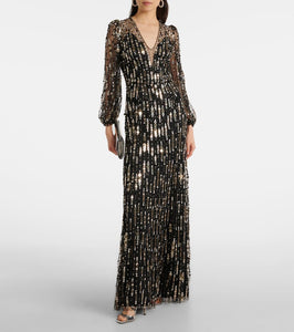 Jenny Packham Moondance sequined gown