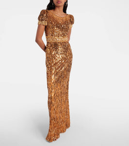 Jenny Packham Sungem sequined gown