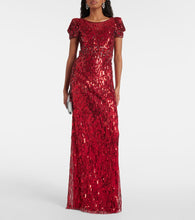 Jenny Packham Sungem sequined gown