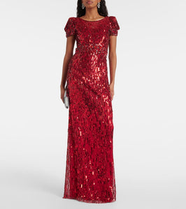 Jenny Packham Sungem sequined gown