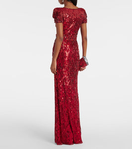 Jenny Packham Sungem sequined gown
