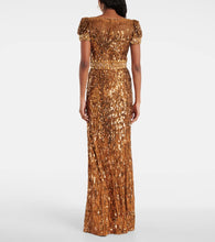 Jenny Packham Sungem sequined gown
